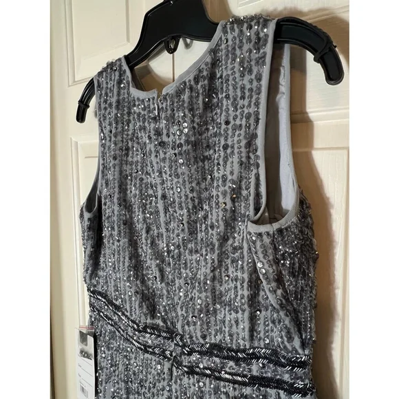 NWT Mac Duggal Sequin Crystal Embellished Sheath Dress SZ 10 - Picture 9 of 10